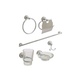 JUEGO DE ACCESORIOS 6 PZAS CROMO 2600
