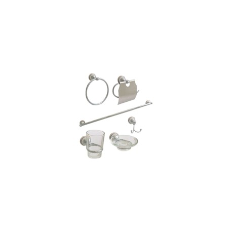 JUEGO DE ACCESORIOS 6 PZAS CROMO 2600