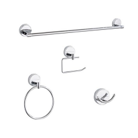 JUEGO DE ACCESORIOS 4 PZAS CROMO